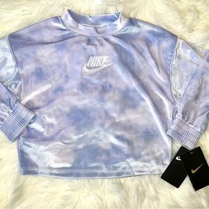 ✔️ NIKE KIDS Tie Dye velour tracksuit top NWT ✔️